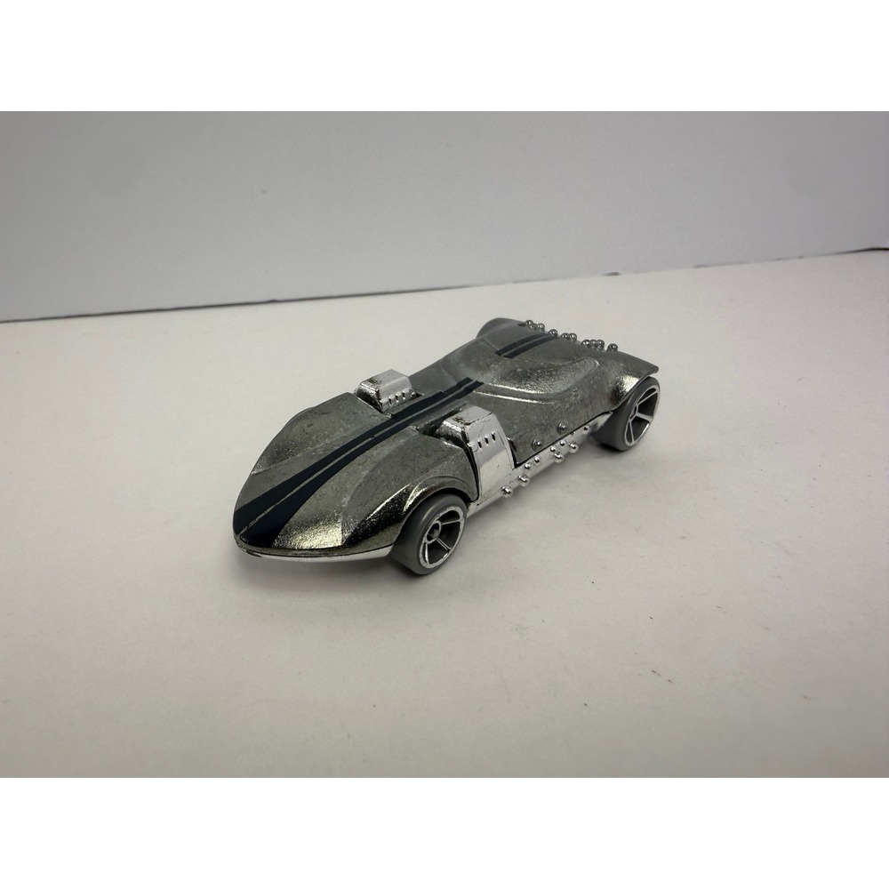 Hot Wheels Twin Mill Chrome Silver Braille Racer Diecast Car 2023